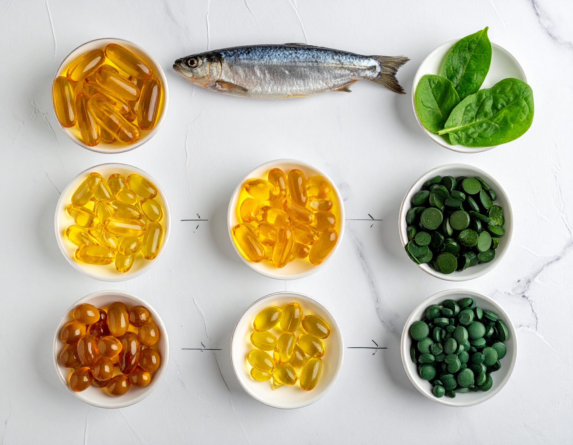 ヴィーガンオメガ3（DHA・EPA）藻類由来サプリの含有量と魚油との生物学的利用能比較